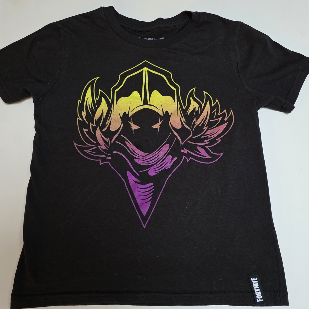 Fortnite Kids Black and Purple Graphic Tee Size 10/12